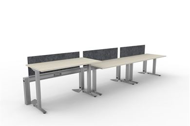 Picture of Set of 3, Powered Height Adjustable Table with Powered Source