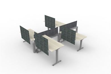 Picture of Set of 4, Powered Height Adjustable Table with Powered Source