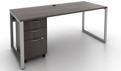 Picture of Set of 5, 60" O Leg Table with Mobile Filing Pedestal
