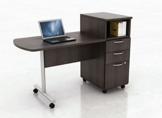 Picture of Set of 5, Mobile Instructor's Training Table with Filing Storage