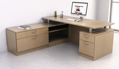 Picture of Set of 2, Contemporary L Shape Computer Desk Workstation