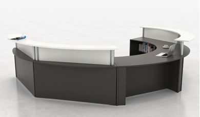 Picture of U Shape Curved Reception Desk Workstation