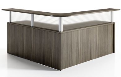 Picture of 72"W Contemporary L Shape Reception Desk