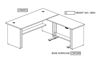 Picture of Pack of 3, Powered Height Adjustable L Shape Desk Workstation