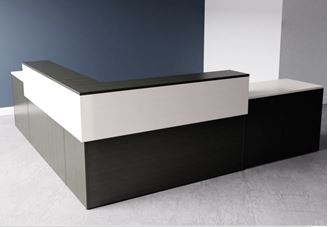 Picture of 10' Contemporary L Shape Reception Desk Workstation
