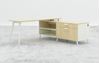 Picture of Pack of 2, Contemporary L Shape Desk with Storage Return