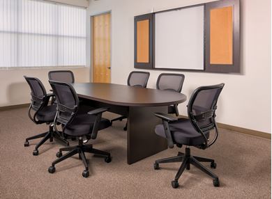 Picture of 8' Racetrack Conference Table with 6 Chairs