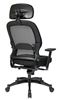 Picture of Pack Of 3, Breathable Mesh Back and Leather Seat Manager’s Chair with Headrest, Adjustable Arms,