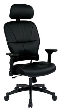 Picture of Pack Of 3, Bonded Leather Seat and Back Executive Chair with Adjustable Headrest