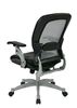 Picture of Pack Of 3,Light Air Grid® Manager’s Chair with Black Top Grain Leather Seat, Adjustable Lumbar