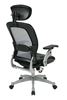 Picture of Pack Of 3, Light Air Grid® Back Executive Chair with Black Top Grain Leather Seat, Adjustable.
