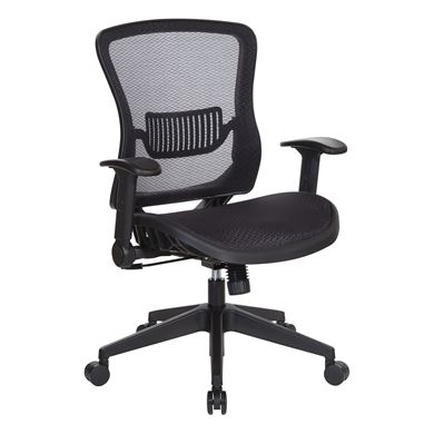 Picture of Pack Of 3, Dark Air Grid® Back Seat and Back Manager’s Chair with Adjustable Plastic Lumbar Support.