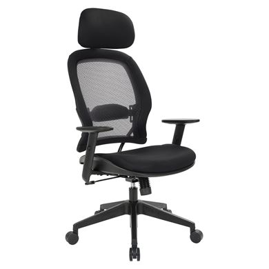 Picture of Pack Of 3, Air Grid® Back and Mesh Seat Manager’s Chair with Adjustable Headrest, Adjustable Angled Arms.