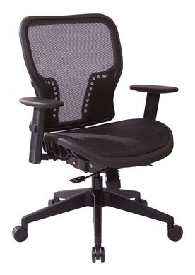Picture of Pack Of 3, Dark Air Grid® Seat and Back with PU Padded Adjustable Arms.