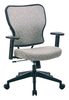Picture of Pack Of 3, Latte Fabric Padded Seat and Back with Height Adjustable PU Padded Arms.