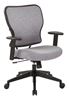 Picture of Pack Of 3, Steel Fabric Padded Seat and Back with Height Adjustable PU Padded Arms.