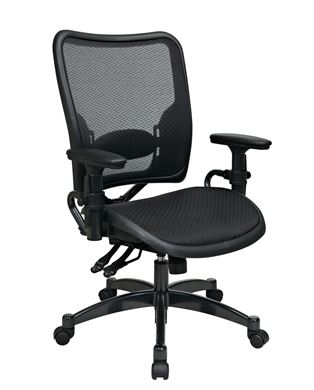Picture of Pack Of 3, Deluxe Air Grid® Seat and Back Manager’s Chair with Adjustable Arms.