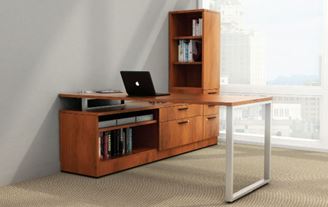 Picture of Pack of 3, Contemporary L Shape Desk Set