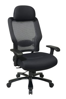 Picture of Pack Of 3, Dual Layer Air Grid® Back and Black Mesh Seat, Adjustable Headrest, 2-Way Adjustable Arms.