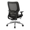 Picture of Pack Of 3, Black Vertical Mesh Back and Black Bonded Leather Seat, Height Adjustable Chrome Arms.