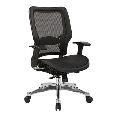 Picture of Pack Of 3, Black Vertical Mesh Back and Seat, Height Adjustable Chrome Arms.
