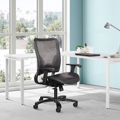 Picture of Pack Of 3, Air Grid® Seat and Back Ergonomic Chair with 2-Way Adjustable Arms.
