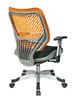 Picture of Pack Of 3, Self Adjusting Tang Back and Raven Mesh Seat Manager’s Chair with Adjustable Arms.