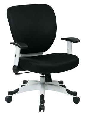 Picture of Pack Of 3, White Frame Finish Manager’s Chair with Padded Mesh Seat.