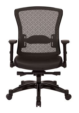 Picture of Pack Of 3, Back Chair with Memory Foam Bonded Leather Seat. 