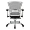 Picture of Pack Of 3, Back Chair w/Black Bonded Leather Seat, Memory Foam, Platinum Finish.