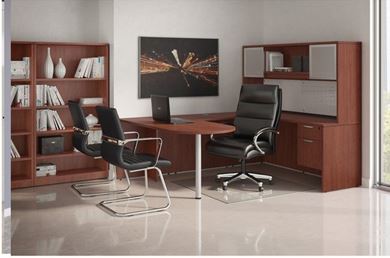 Picture of Set of 2, Peninsula U Shape Desk Workstation