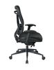 Picture of Pack Of 3, Breathable Mesh Back and Black Leather Seat Executive Chair.