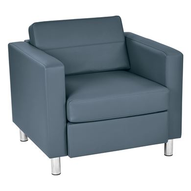 Picture of Pack Of 3,Custom Fabric Pacific Arm Chair with Chrome Finish Legs.