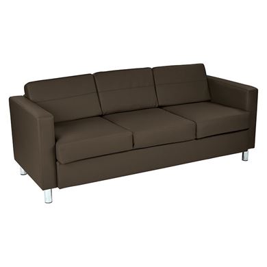 Picture of Pack Of 3, Custom Fabric Pacific Sofa with Chrome Finish Legs.