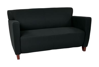 Picture of Pack Of 3, Loveseat with Cherry Finish Legs.