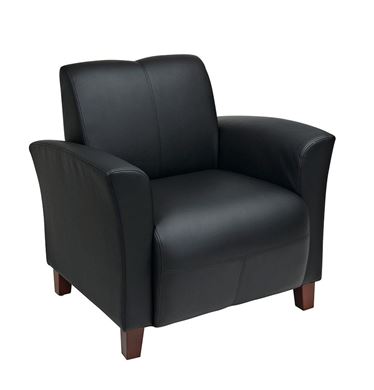 Picture of Pack Of 3, Club Chair with Cherry Finish Legs.