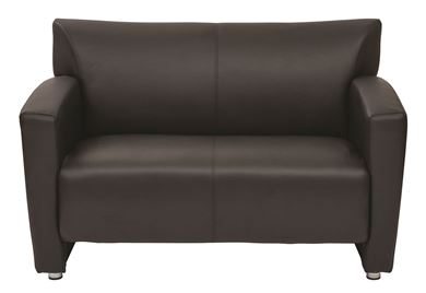 Picture of Pack Of 3, Lounge Loveseat with Silver Finish Legs.
