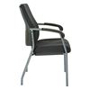 Picture of Pack Of 3, Padded Seat and Back Visitor’s Chairs with Titanium Finish Frame.