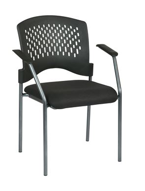 Picture of Pack Of 3, Ventilated Plastic Wrap Around Back Visitor’s Chairs.
