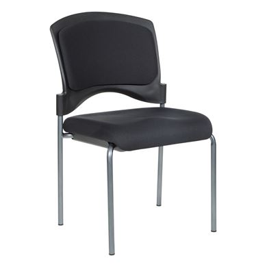 Picture of Pack Of 10, Upholstered Plastic Wrap Around Back Armless Visitor’s Chairs.