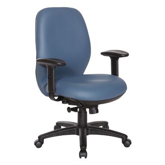 Picture of Pack Of 8,Mid Back 2-to-1 Synchro Tilt Ergonomic Chairs.