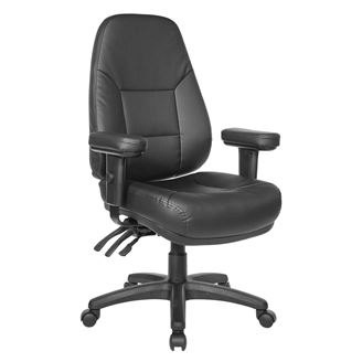 Picture of Pack Of 3, Professional Dual Function Ergonomic High Back Dillon PU Chairs.