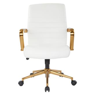 Picture of Pack Of 5, Mid-Back Chairs with Gold Finish Arms.