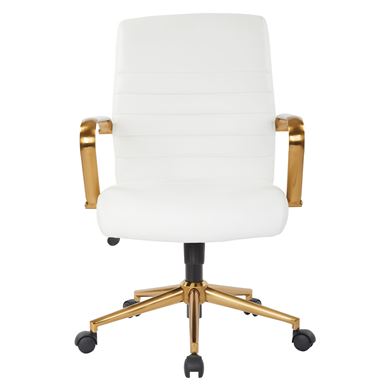 Picture of Pack Of 5, Mid-Back Chairs with Gold Finish Arms.