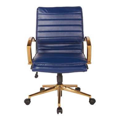 Picture of Pack Of 5, Mid-Back Chairs with Gold Finish Arms with Base.