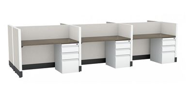 Picture of Cluster of 6, Compact 48" Touchdown Workstation