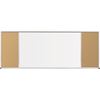 Picture of 4'H x 16'W Porcelain Steel And Natural Cork Whiteboard And Tackboard (Type C