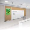 Picture of 4'H x 16'W Porcelain Steel And Natural Cork Whiteboard And Tackboard (Type C