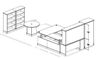 Picture of Traditional Executive, Powered Height U Desk Set