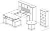 Picture of Traditional Executive, Powered Height U Desk Set, Wardrobe, Bookcase, Meeting Table
